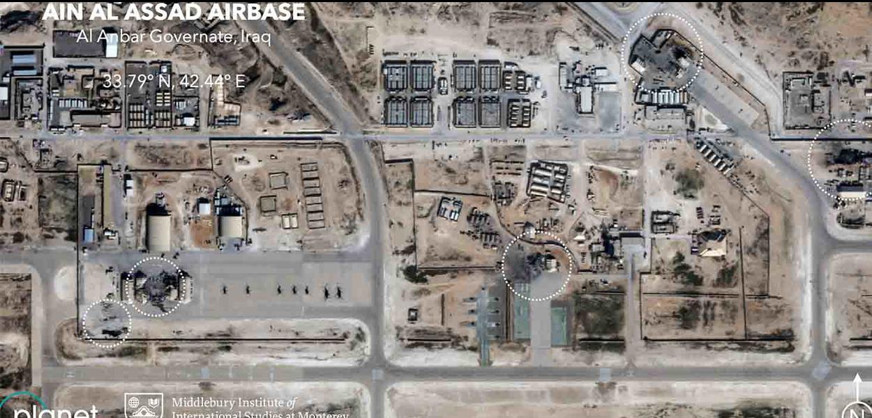 Ataque a base aérea norte-americana Al Asad no Iraque.