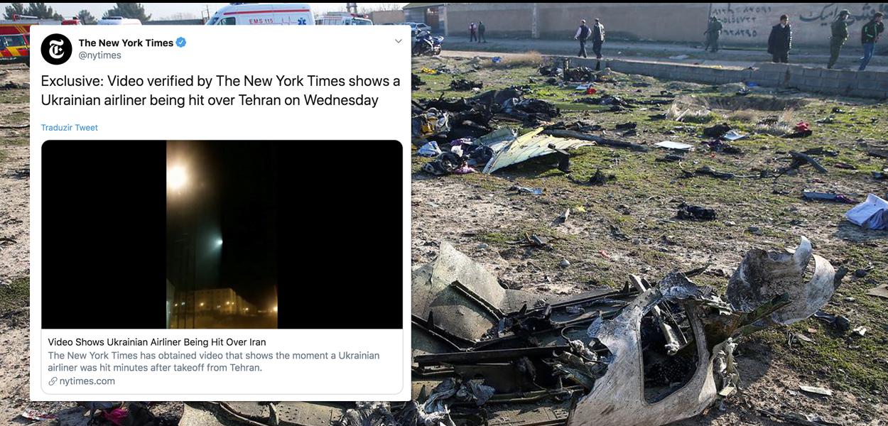 NYT divulga vídeo de avião sendo atingido por míssil