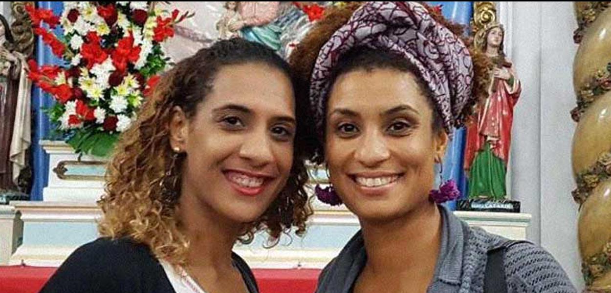 Anielle (à esq.) e Marielle Franco