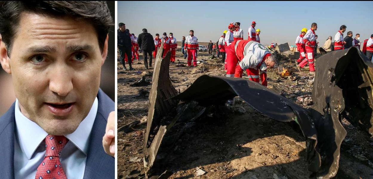 Primeiro-ministro do Canadá, Justin Trudeau, comenta acidente do avião ucraniano