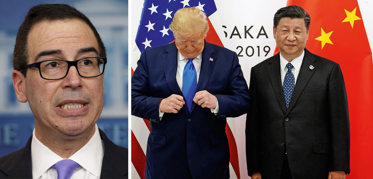 Steven Mnuchin, Trump e Xi Jinping no G20.