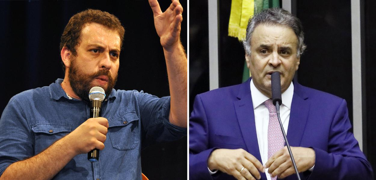 Guilherme Boulos e Aécio Neves