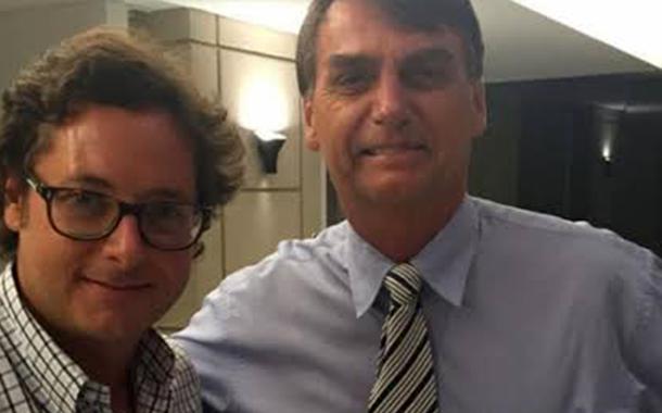 Fabio Wajngarten, chefe da Secom, e Jair Bolsonaro