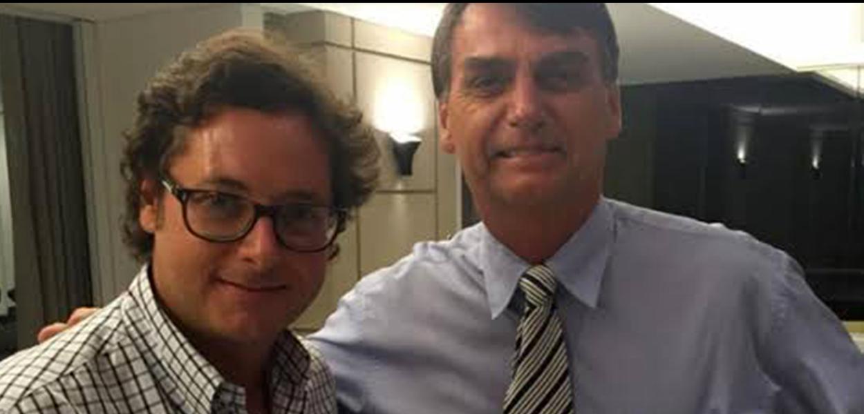 Fabio Wajngarten, chefe da Secom, e Jair Bolsonaro
