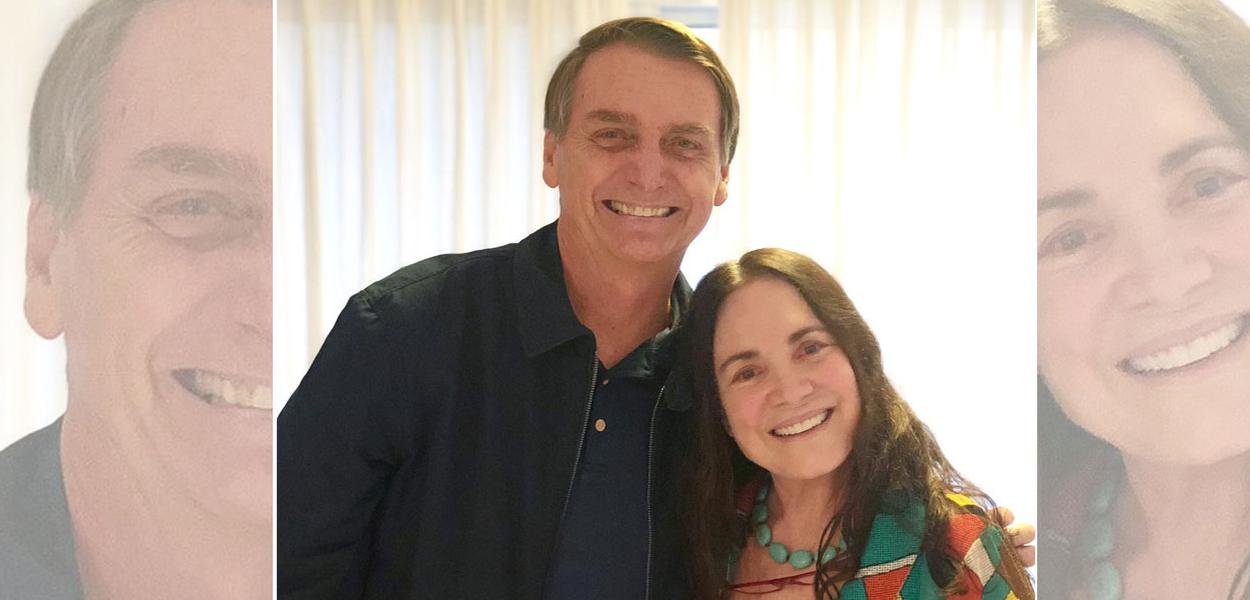 Jair Bolsonaro e Regina Duarte