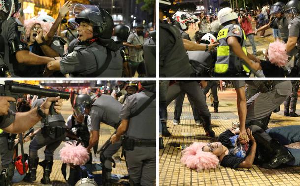 PM reprime Ato na Praça da República.