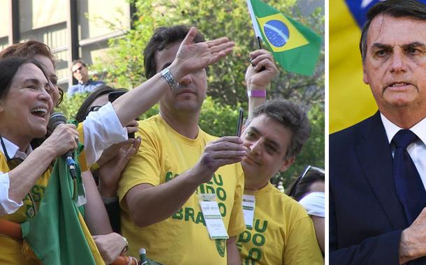 Regina Duarte e Jair Bolsonaro