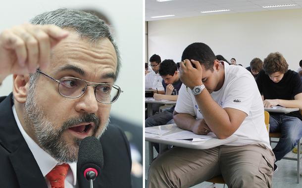 Ministro da Educação Abraham Weintraub e estudantes
