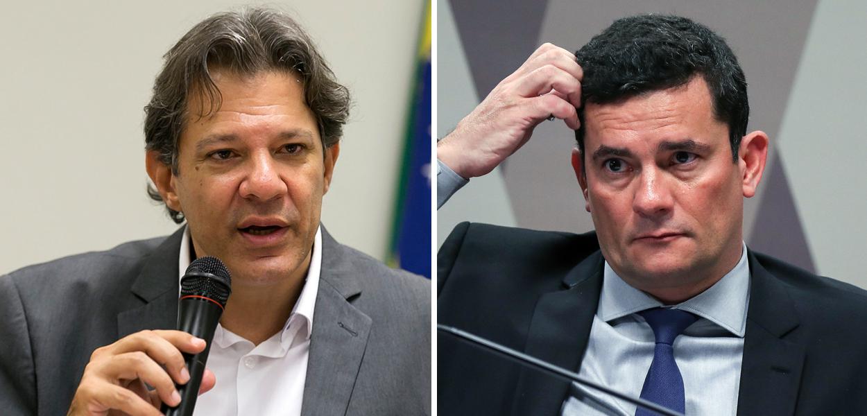 Fernando Haddad e Sérgio Moro