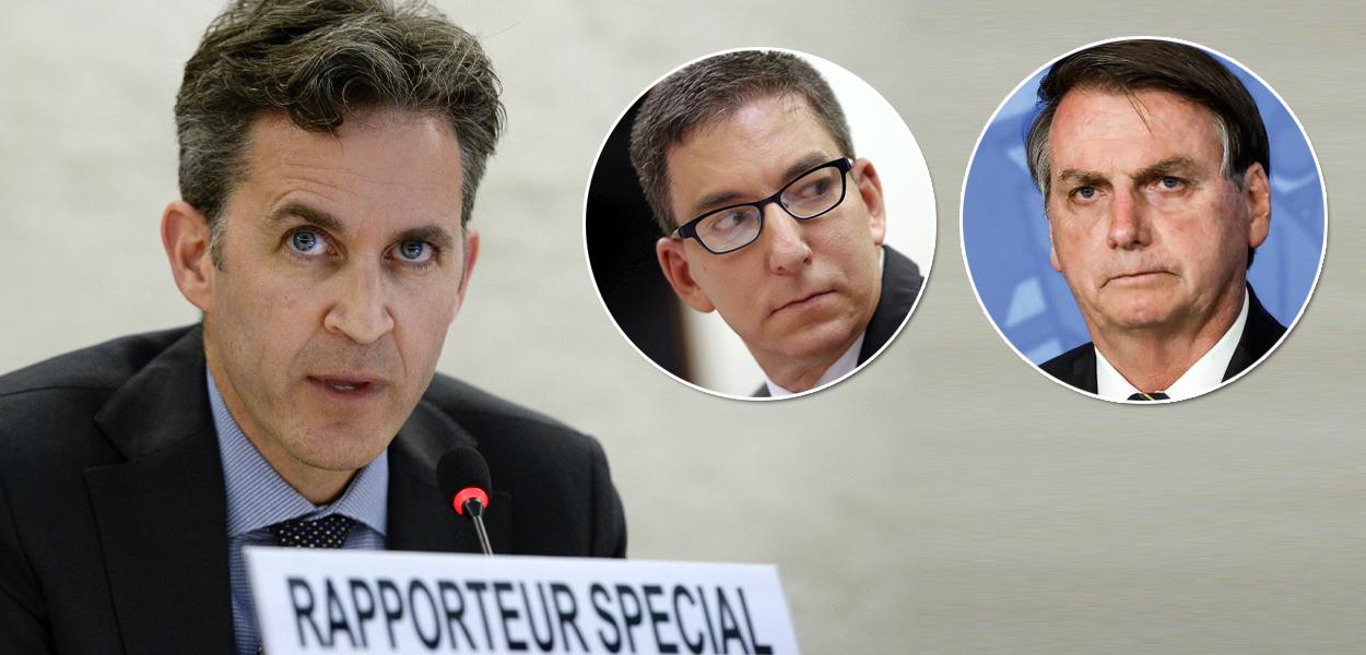David Kaye, Glenn Greenwald e Jair Bolsonaro