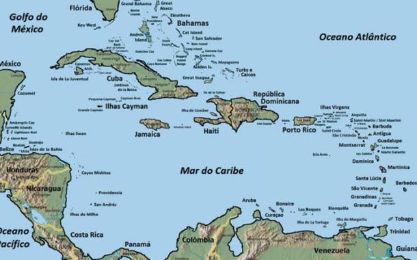 Mapa do Caribe