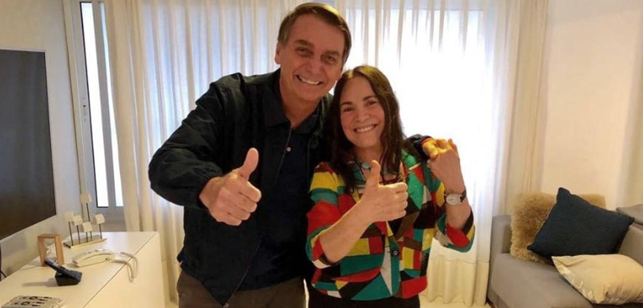 Jair Bolsonaro e Regina Duarte