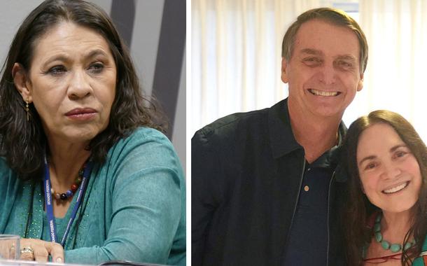 Tereza Cruvinel, Jair Bolsonaro e Regina Duarte