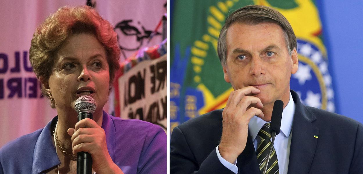 Dilma Rousseff e Jair Bolsonaro