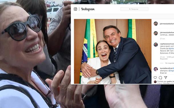 Regina Duarte e Jair Bolsonaro