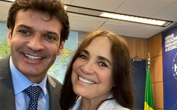 Marcelo Álvaro Antonio e Regina Duarte