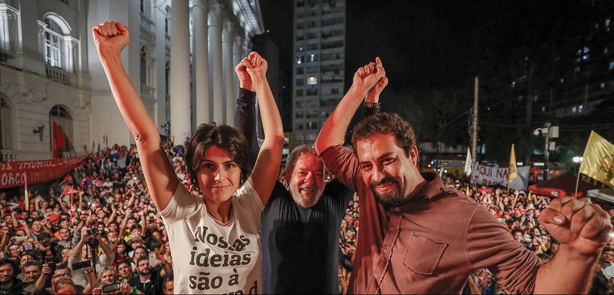 Manuela d’Ávila, Lula e Guilherme Boulos