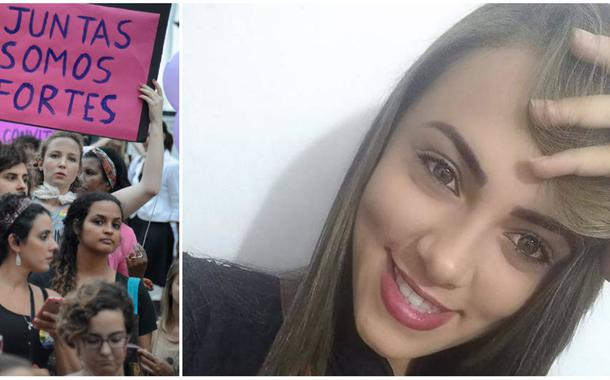 Manifestação contra feminicídio. Raquel Bonfim de Santana Araújo foi mais uma vítima