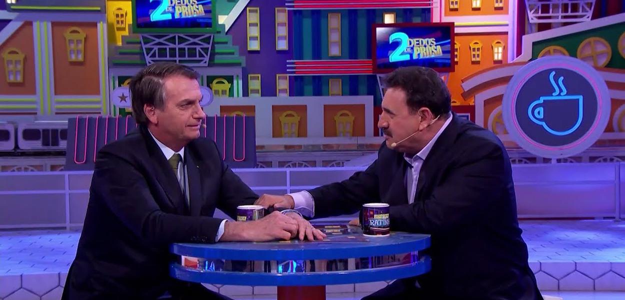 Bolsonaro no programa do Ratinho, no SBT