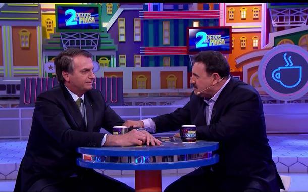 Bolsonaro no programa do Ratinho, no SBT