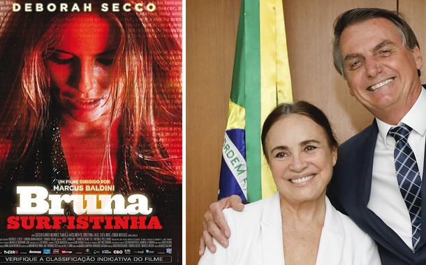 Cartaz do filme Bruna Surfistinha, Regina Duarte e Jair Bolsonaro