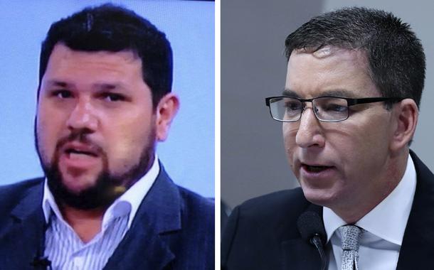 Oswaldo Eustáquio e Glenn Greenwald