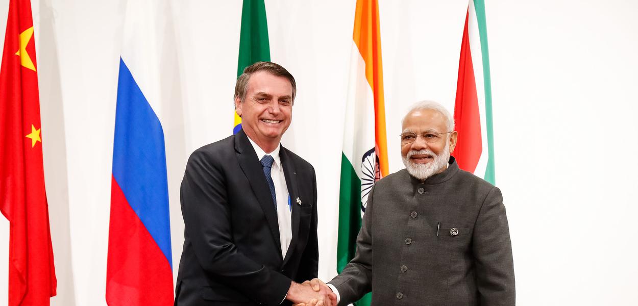 Bolsonaro, durante recepção ao Primeiro-Ministro da República da Índia, senhor Narenda Modi