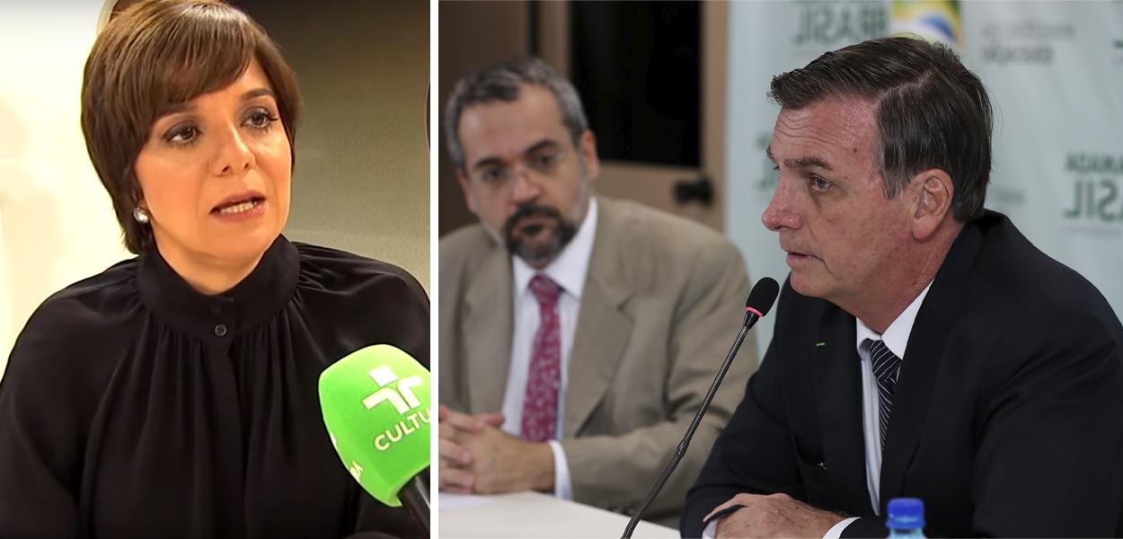 Vera Magalhães, Abraham Weintraub  e Jair Bolsonaro