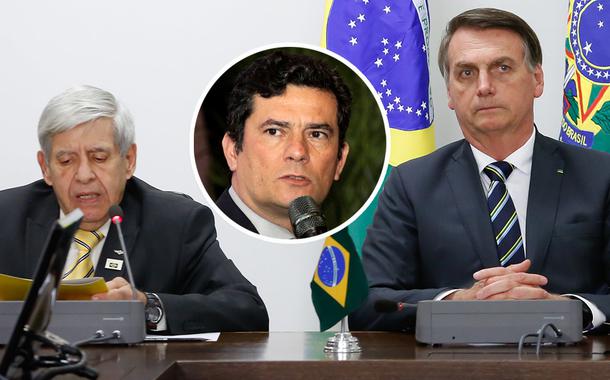 General Augusto Heleno, Sérgio Moro e Jair Bolsonaro