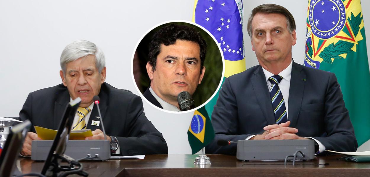 General Augusto Heleno, Sérgio Moro e Jair Bolsonaro