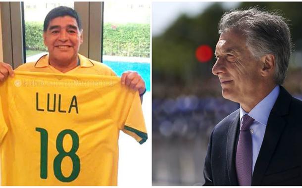 Maradona e Maurício Macri