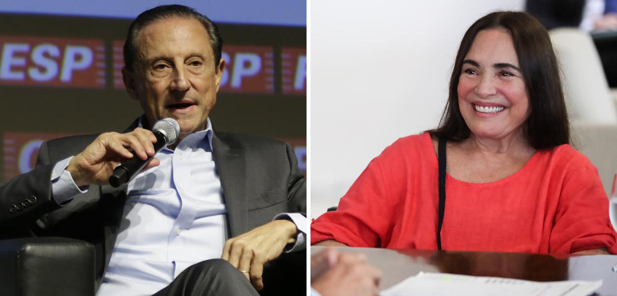 Paulo Skaf e Regina Duarte
