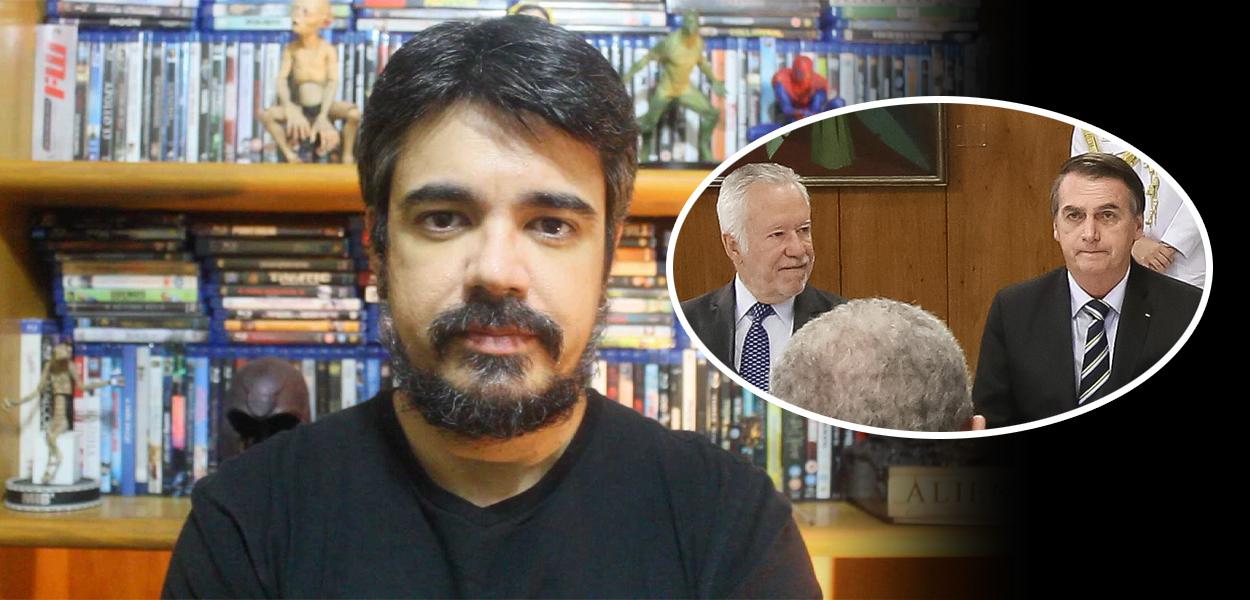 Pablo Villaça, Alexandre Garcia e Jair Bolsonaro