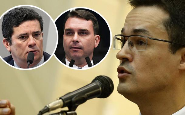 Sérgio Moro, Flávio Bolsonaro e Deltan Dallagnol