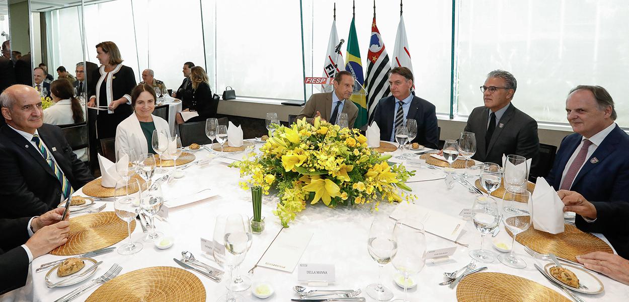 (São Paulo - SP, 03/02/2020) Presidente da República, Jair Bolsonaro durante a Almoço oferecido pelo Presidente da Federação das Indústrias do Estado de São Paulo (FIESP).\rFoto: Carolina Antunes/PR