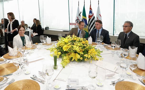 (São Paulo - SP, 03/02/2020) Presidente da República, Jair Bolsonaro durante a Almoço oferecido pelo Presidente da Federação das Indústrias do Estado de São Paulo (FIESP).\rFoto: Carolina Antunes/PR