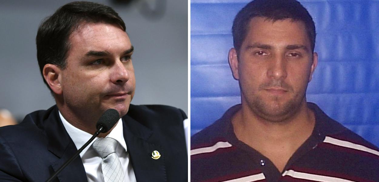 Flávio Bolsonaro e Adriano Mendonça da Nóbrega