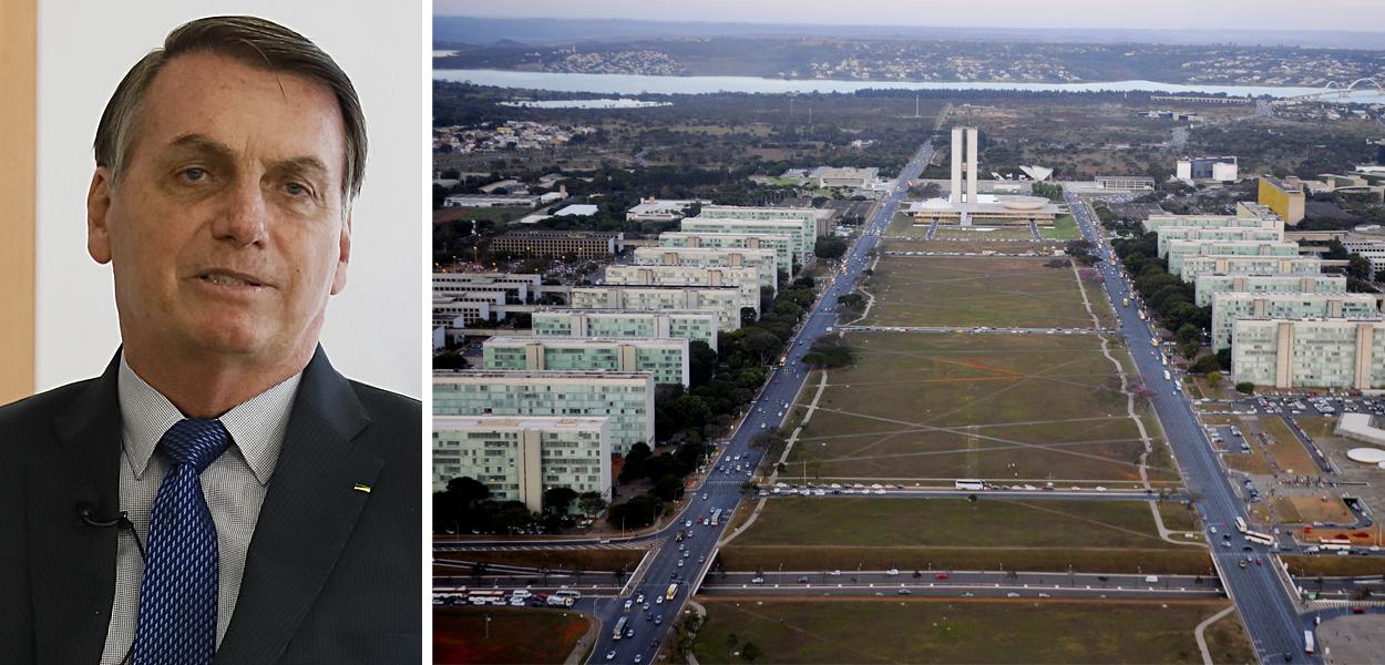 Jair Bolsonaro; Esplanada dos Ministérios em Brasília-DF