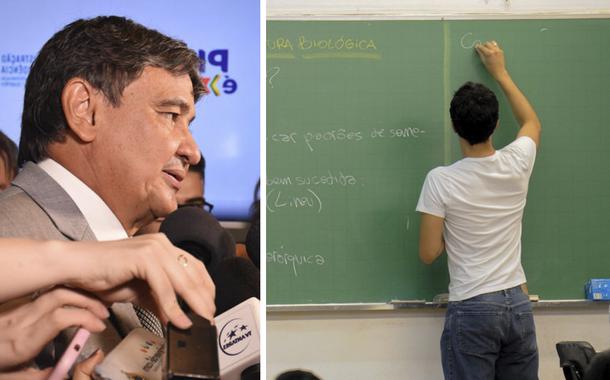 Wellington Dias; professor em sala de aula