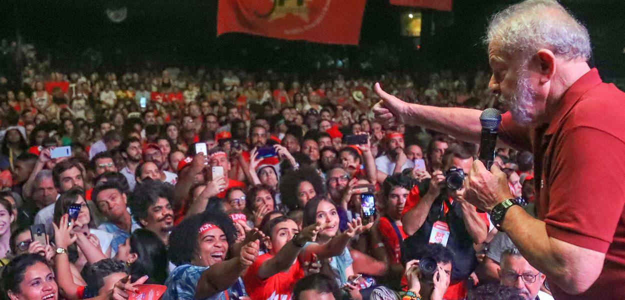 O ex presidente Luiz Inacio Lula da Silva durante  Festival PT 40 anos, no Rio de Janeiro.