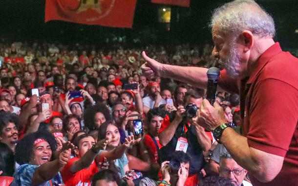 O ex presidente Luiz Inacio Lula da Silva durante  Festival PT 40 anos, no Rio de Janeiro.