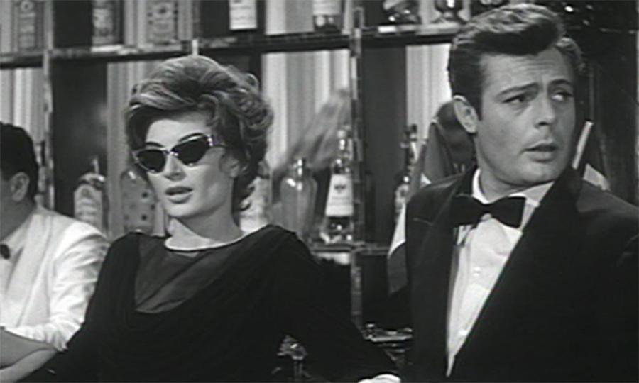 Marcello (Marcello Mastroianni) e Maddalena (Anouk Aimée) em La Dolce Vita,  impossivelmente chiques e cool, são como a Última Mulher e o Último Homem antes do dilúvio do "espalhafato vulgar"