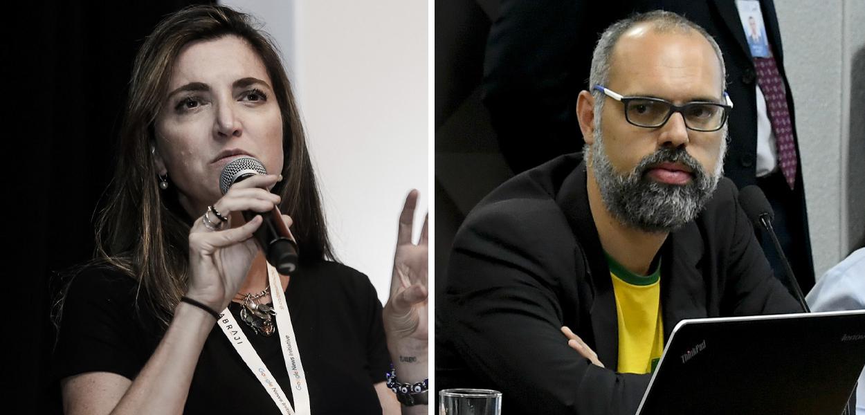 Patricia Campos Mello e Allan dos Santos