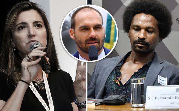 Patrícia Campos Mello, Eduardo Bolsonaro e Hans River