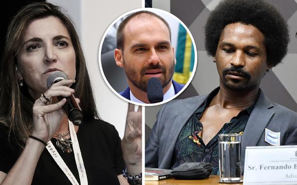 Patrícia Campos Mello, Eduardo Bolsonaro e Hans River