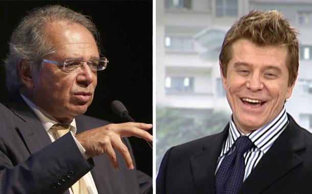 Paulo Guedes e Miguel Falabella no personagem Caco Antibes