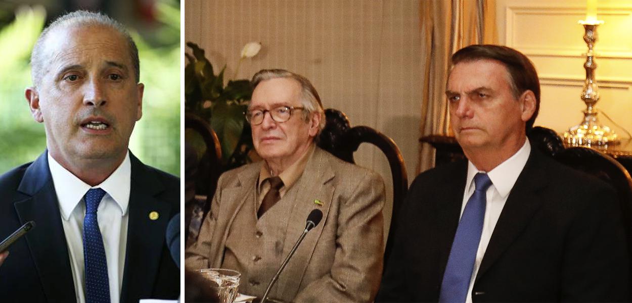Onyx Lorenzoni, Olavo de Carvalho e Jair Bolsonaro