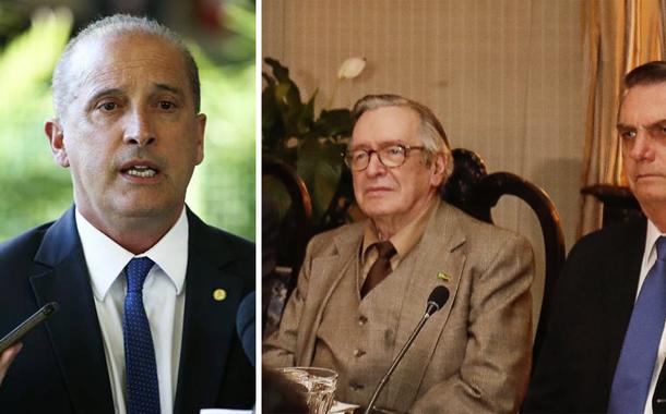 Onyx Lorenzoni, Olavo de Carvalho e Jair Bolsonaro