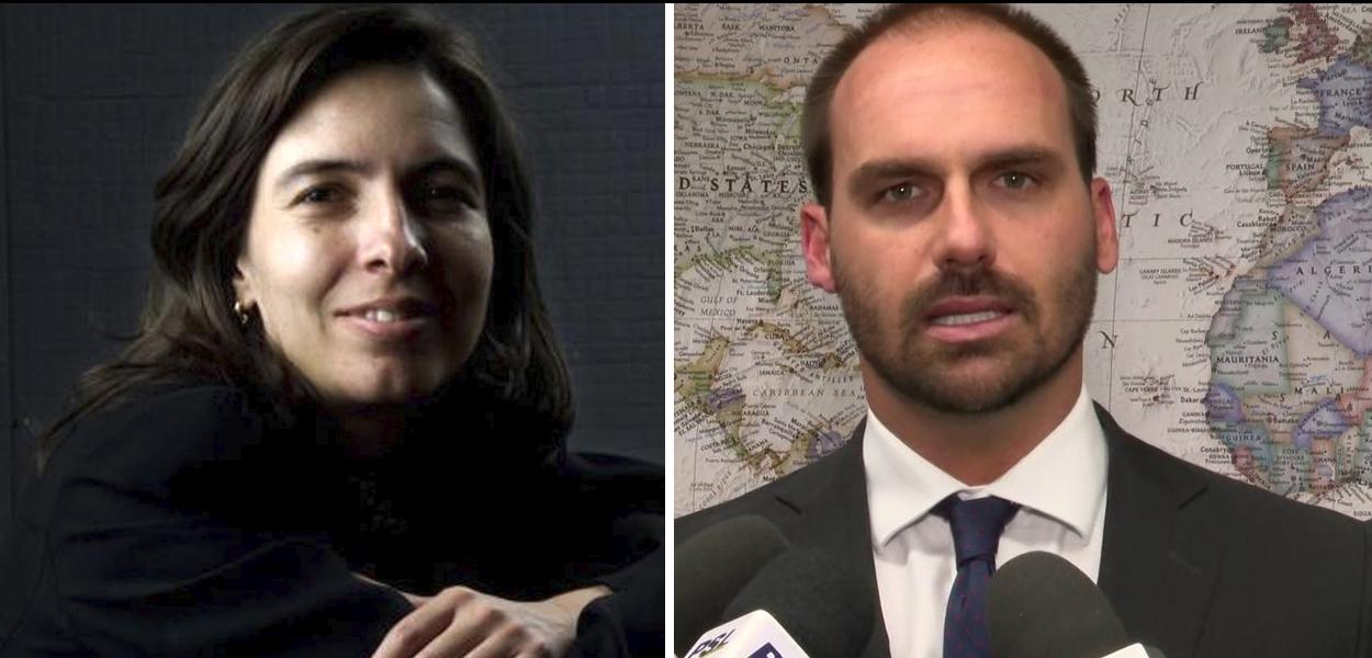 Mônica Bergamo responde Eduardo Bolsonaro.