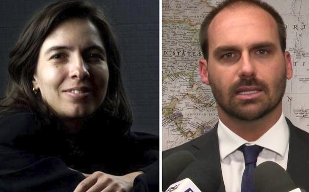 Mônica Bergamo responde Eduardo Bolsonaro.